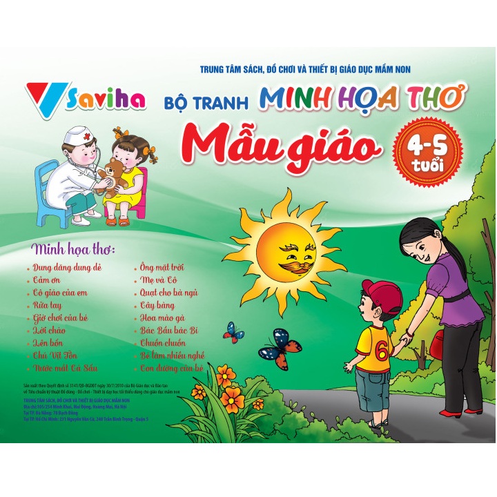 Bộ tranh minh họa thơ Mẫu giáo 4-5 tuổi