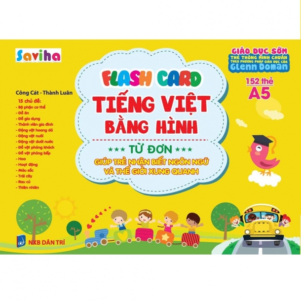 Flash card tiếng Việt bằng hình - Từ đơn 