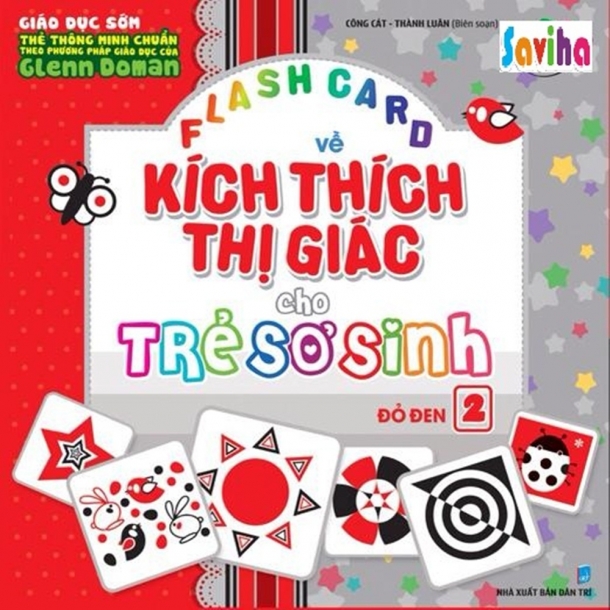 Flash card - Kích thích thị giác cho trẻ sơ sinh 2 - Đỏ đen