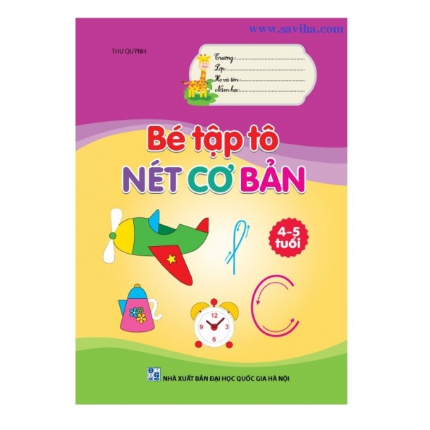 Bé tập tô nét cơ bản (dành cho trẻ 4-5 tuổi)