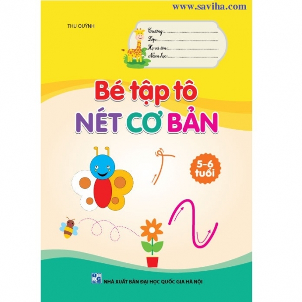 Bé tập tô nét cơ bản (dành cho trẻ 5-6 tuổi)