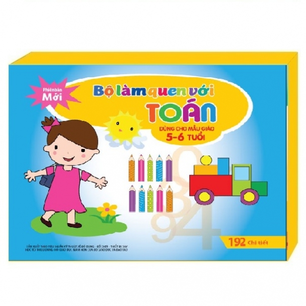 Bộ đồ dùng giúp trẻ làm quen với toán 5-6 tuổi Mới 192 chi tiết