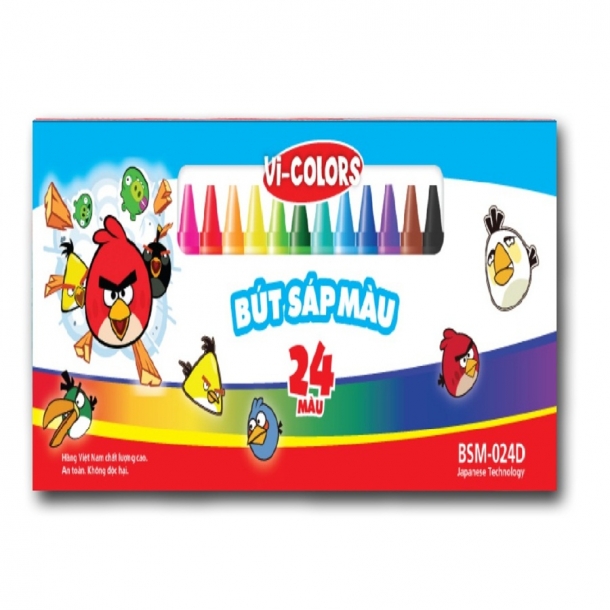 Bút sáp 24 Màu Angry Bird Vi-Colors